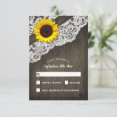 Tournesol Grange Bois et Cartes RSVP de mariage de (Debout devant)