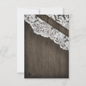 Tournesol Grange Bois et Cartes RSVP de mariage de (Dos)