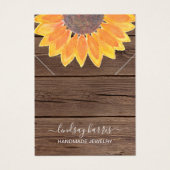 Tournesol Grange Collier en bois Bijoux Carte d'af (Devant)