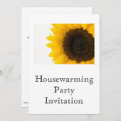 Tournesol Invitation de la Fête du Chauffage (Devant / Derrière)