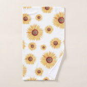 Tournesol jaune aquarelle  (Serviette à main)