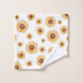Tournesol jaune aquarelle  (Gant de toilette)