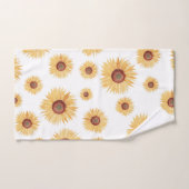 Tournesol jaune aquarelle  (Serviette à main)