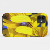 Tournesol jaune, Bee bleue iPhone 5 Coque (Dos (Horizontal))