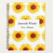 Tournesol jaune blanc motif floral (Devant)