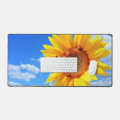 Tournesol jaune et abeilles sur le ciel bleu (Clavier et souris)