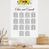 Tournesol jaune moderne Tableau de sièges 14 table (Cuisine)