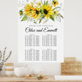Tournesol Jaune moderne, tableau de sièges à 4 tab (Cuisine)