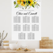 Tournesol Jaune Moderne Tableau de sièges à 8 tabl (Cuisine)