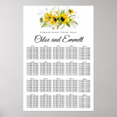 Tournesol Jaune moderne Tableau de sièges de 20 ta (Devant)