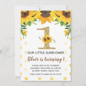 Tournesol jaune Premier anniversaire Invitation fi (Devant)