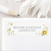 Tournesol Jaune Russe Étiquette Mariage (En situation)