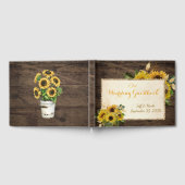 Tournesol jaune rustique sur bois Livre d'or (Complet)