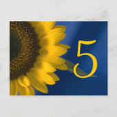 Tournesol jaune sur le bleu Numéro de table (Devant)