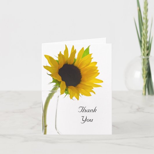 Tournesol jaune sur Merci blanc (Devant)