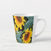 Tournesol jaune sur mug Latte noir (Droite)