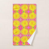 Tournesol jaune sur un tourbillon psychédélique (Serviette à main)