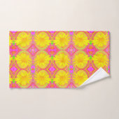 Tournesol jaune sur un tourbillon psychédélique (Serviette à main)