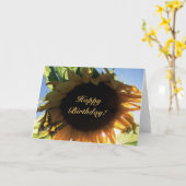 Tournesol, Joyeux anniversaire ! Carte (Fleur jaune)