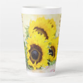 Tournesol Latte Mug Philippians 4:13 Écriture (Devant)
