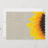 Tournesol Linen Russe Faire-part de mariage (Dos)