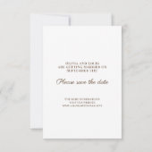 Tournesol mariage Boho enregistrer la carte de dat (Dos)