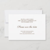 Tournesol mariage Boho enregistrer la carte de dat (Dos)