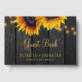 Tournesol mariage en bois rustique (Recto)