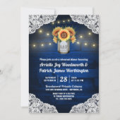 Tournesol Mason Jar Répétition Dîner Invitations (Devant)