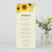 Tournesol | Menu Dîner Mariage Jaune (Debout devant)