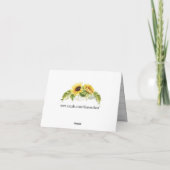 Tournesol Merci ou Carte Blanche (Dos)