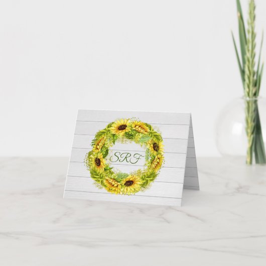 Tournesol Merci ou Note Vierge (Devant)