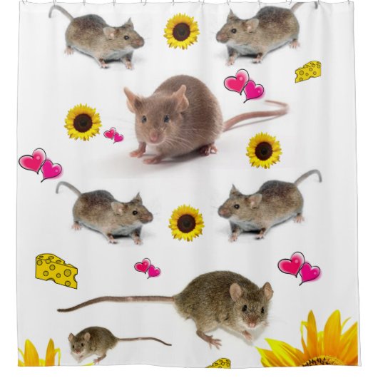 Tournesol Mice Douche rideau (Devant)