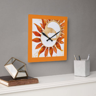 Tournesol moderne Art Grande horloge