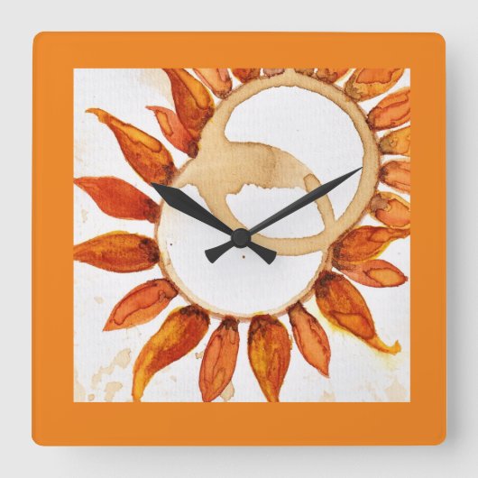 Tournesol moderne Art Grande horloge (Recto)