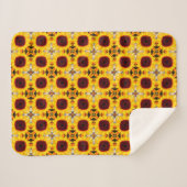 Tournesol Motif Abstrait Petit couverture Sherpa (Devant (Horizontal))