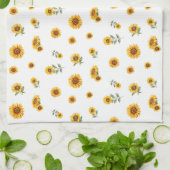 Tournesol Motif Grand Serviette de cuisine (Plié)