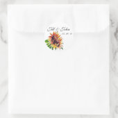 Tournesol Noms Date Mariage Favoriser Stickers (Sac)