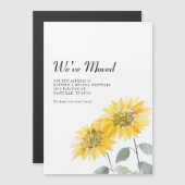 Tournesol Nous avons déménagé Faire-part en mouvem (Devant / Derrière)