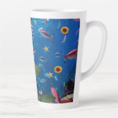 Tournesol Océan Poisson Latte Mug (Droite)