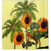 Tournesol Oiseau Bumblebee rideau de douche (Devant)