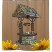 Tournesol Oiseau puits rideau de douche (Devant)