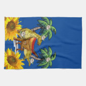 Tournesol Papillon Dinosaure serviette de cuisine (Horizontal)