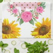 Tournesol Papillon Eléphant Floral Serviette de cu (Plié)