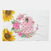 Tournesol Papillon Eléphant Floral Serviette de cu (Horizontal)