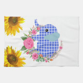 Tournesol Papillon Eléphant Floral Serviette de cu (Horizontal)
