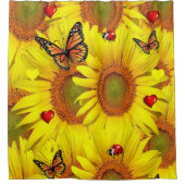 Tournesol Papillon Lady Douche de bug rideau (Devant)