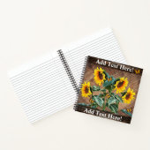 Tournesol Papillons Rustic Barque Carnet (Intérieur)