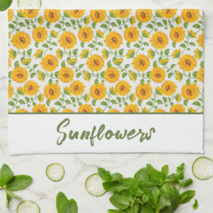 Tournesol personnalisé Serviette de cuisine