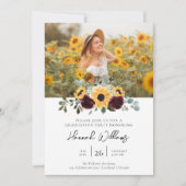 Tournesol Photo Graduation Party Invitation (Devant)